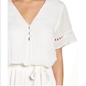 Fraiche By J White Lace Insert Romper